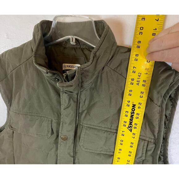 Magellan Outdoors Puffer Hunt Fishing Vest Coat Mens 2XL Olive Green Classic Fit - Picture 14 of 14